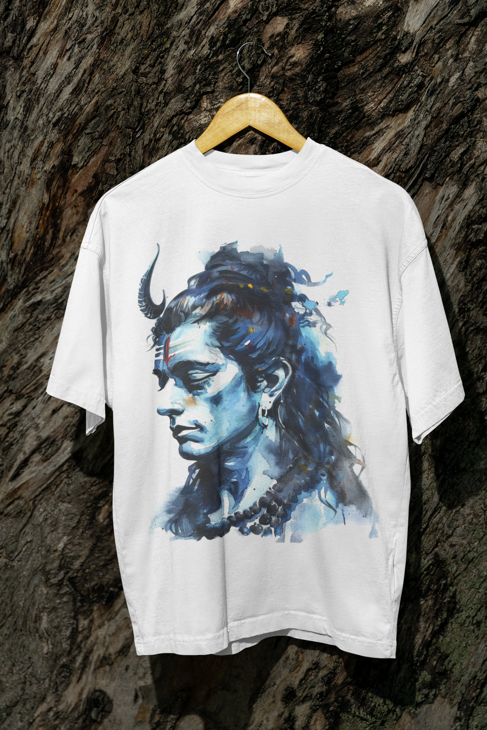 Tranquil Mahadeva: The Watercolor Classic Tee