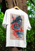 Divine Canvas: Mahadev Splatter Oversized Tee