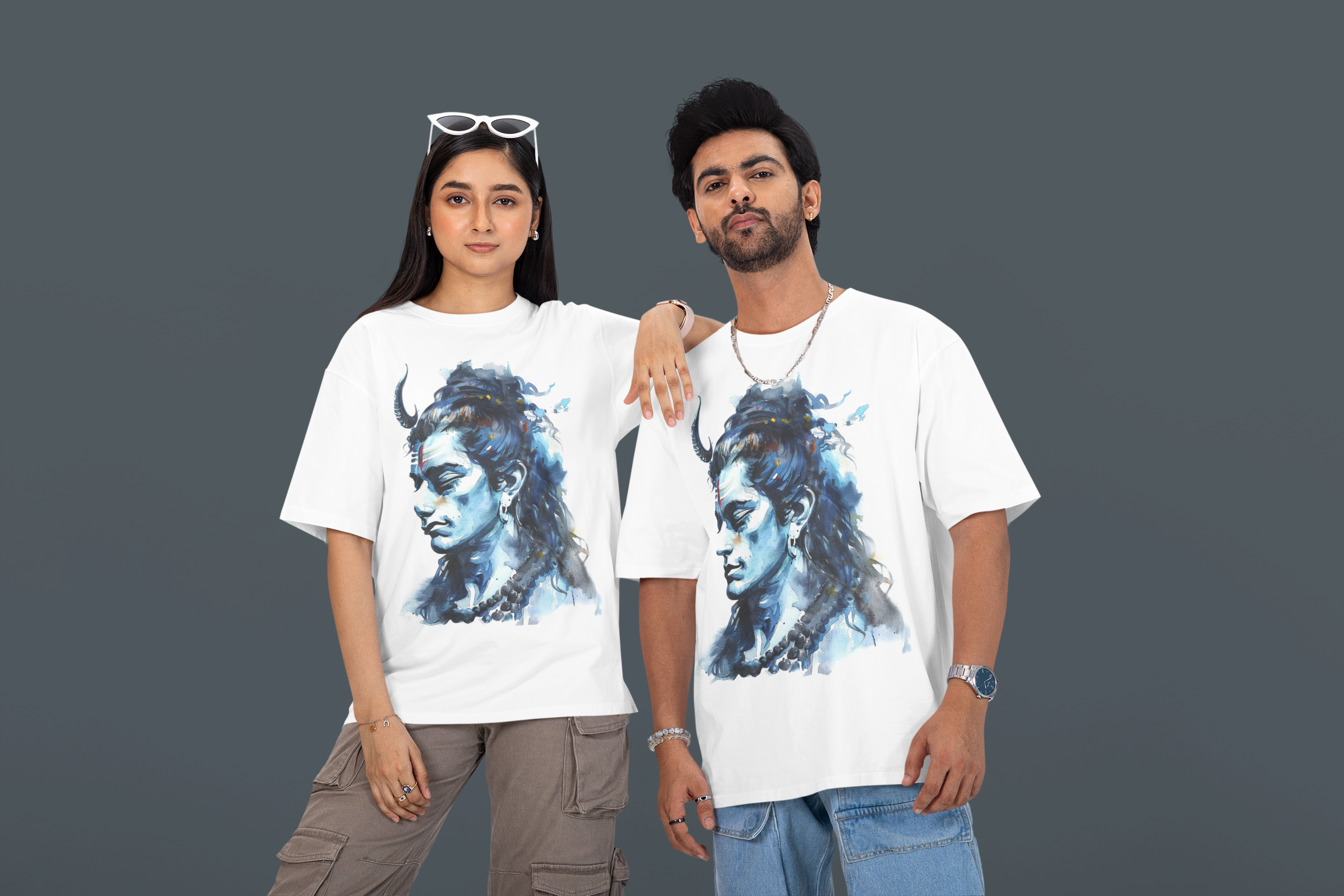 Tranquil Mahadeva: The Watercolor Classic Tee