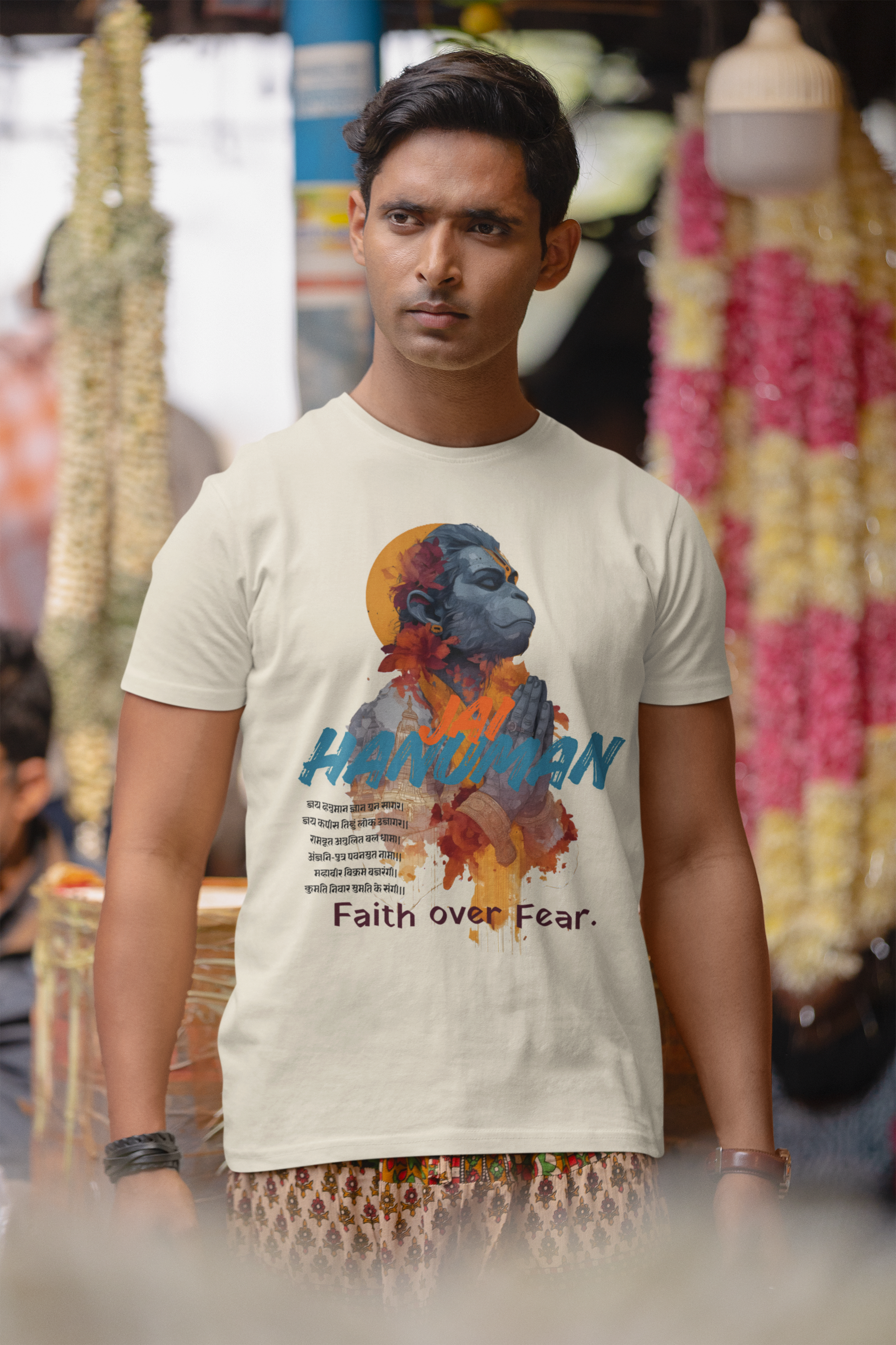 The "Faith Over Fear" Hanuman Graphic Tee