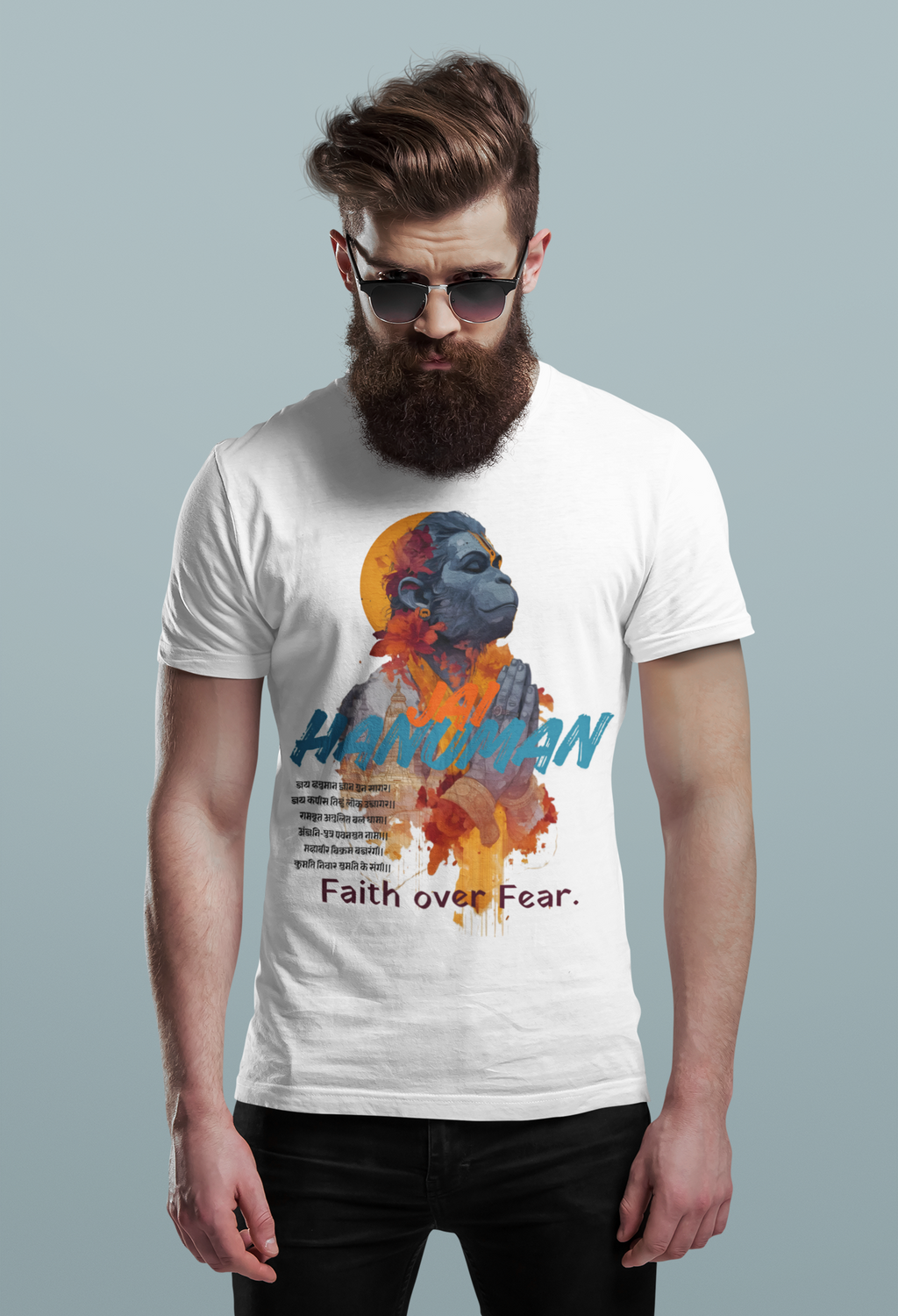 The "Faith Over Fear" Hanuman Graphic Tee