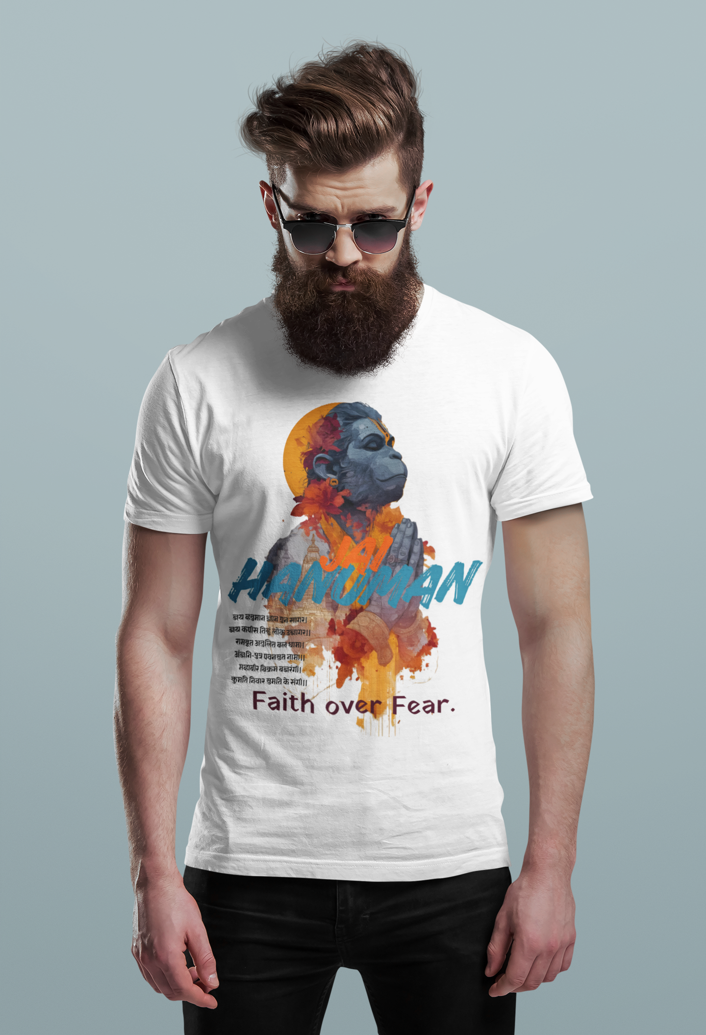 The "Faith Over Fear" Hanuman Graphic Tee