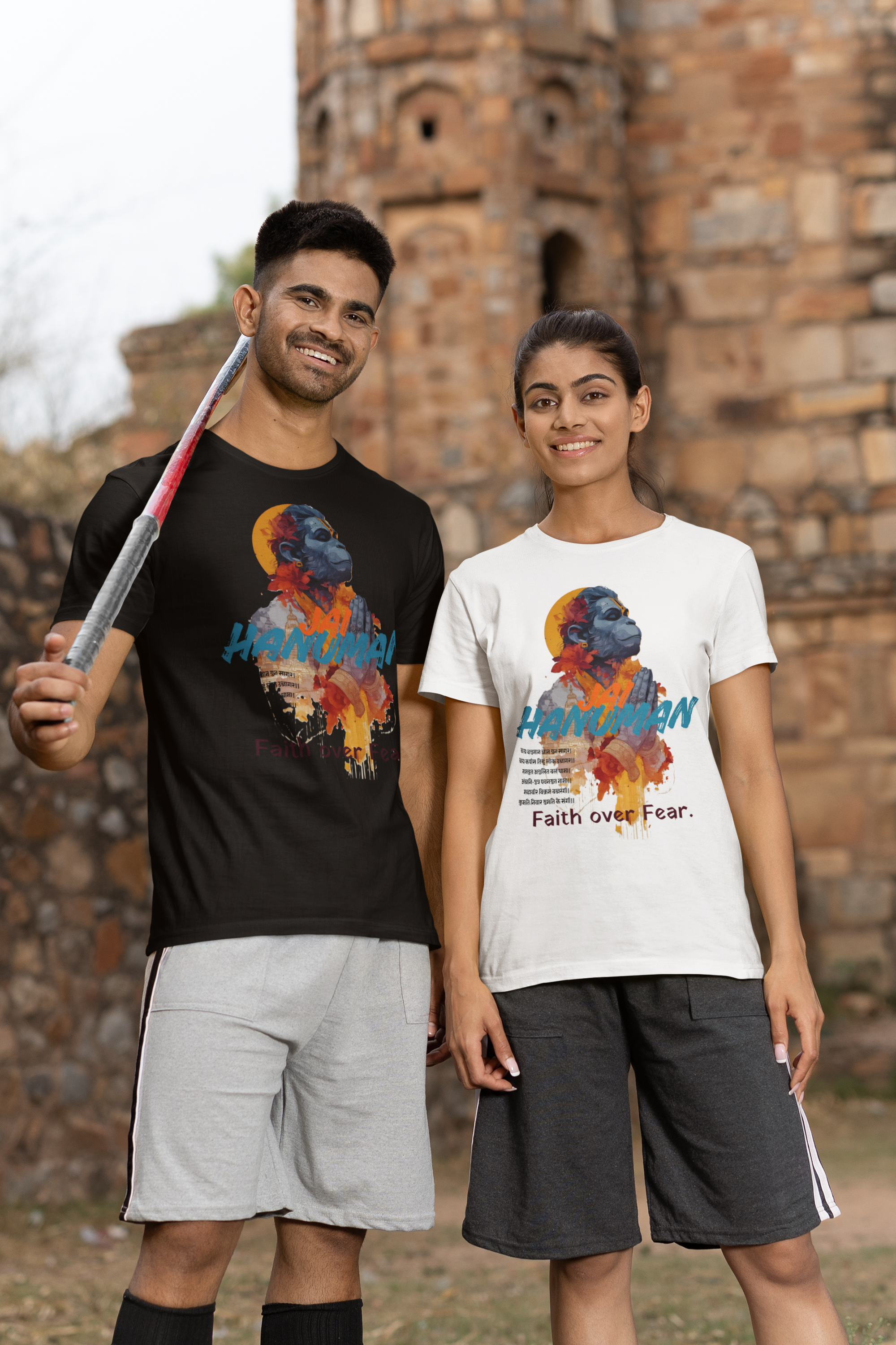 The "Faith Over Fear" Hanuman Graphic Tee