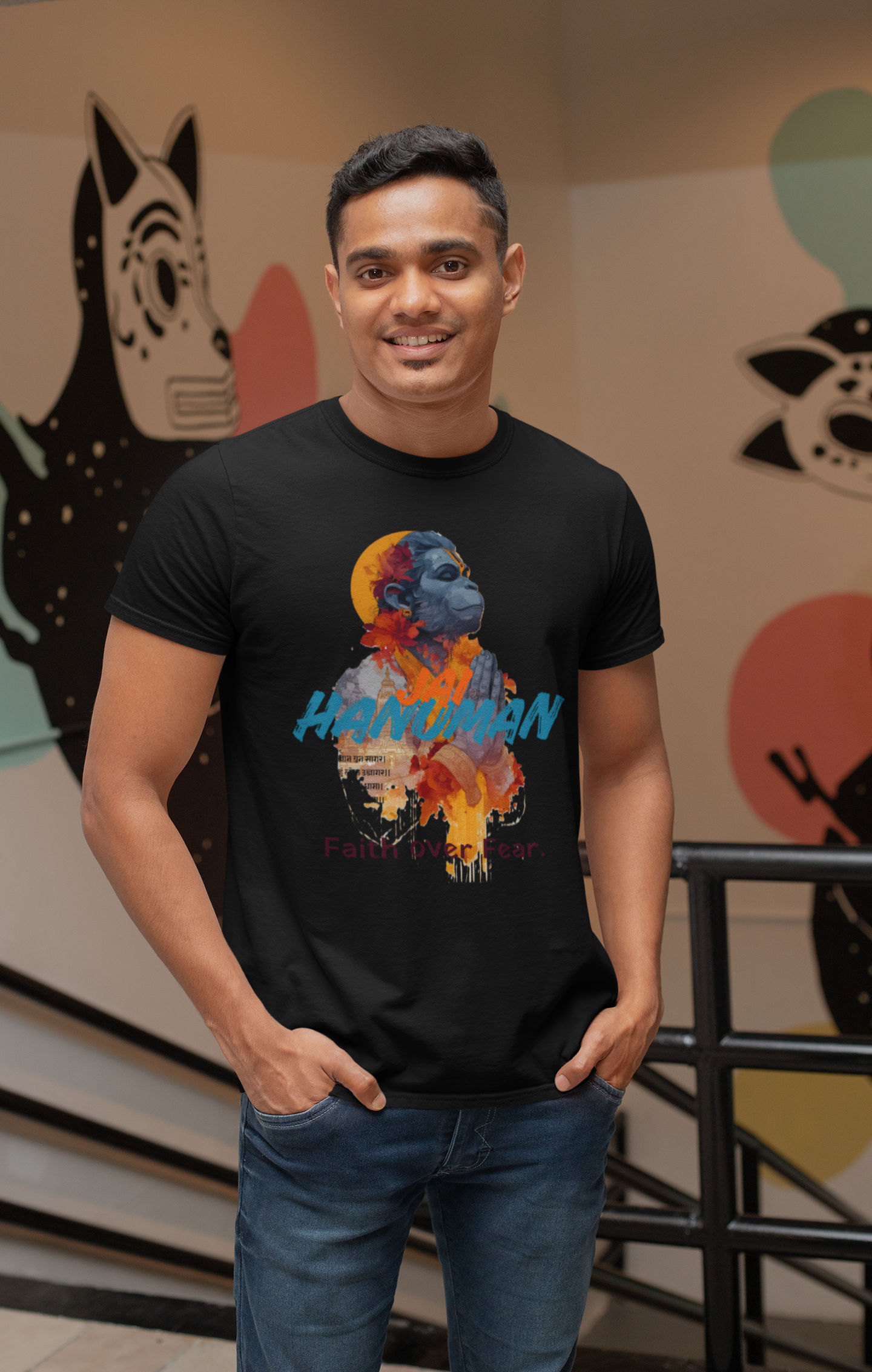The "Faith Over Fear" Hanuman Graphic Tee
